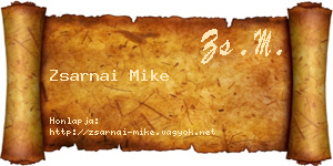 Zsarnai Mike névjegykártya